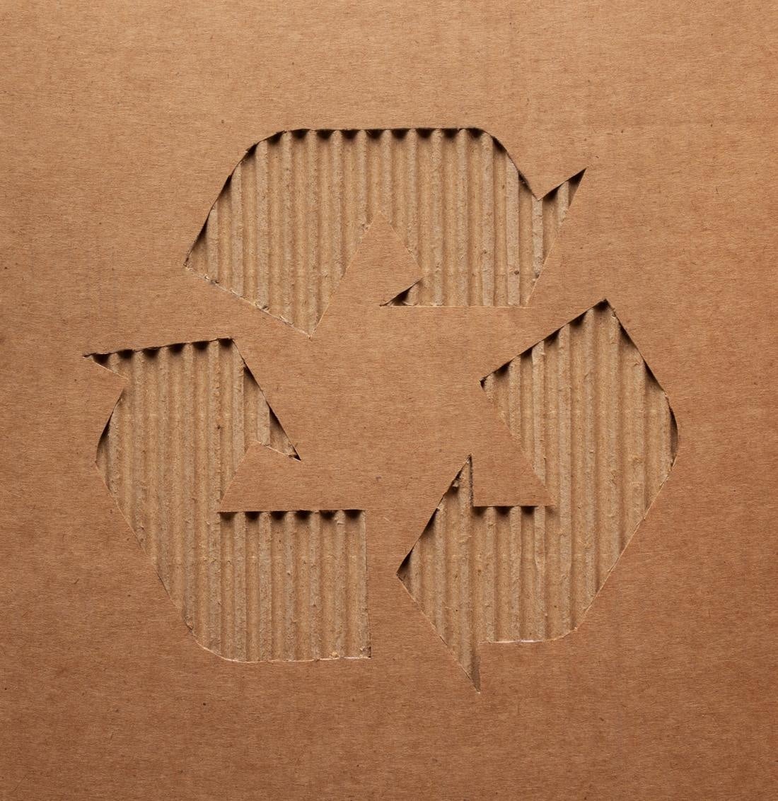 separate cardboard for recycling