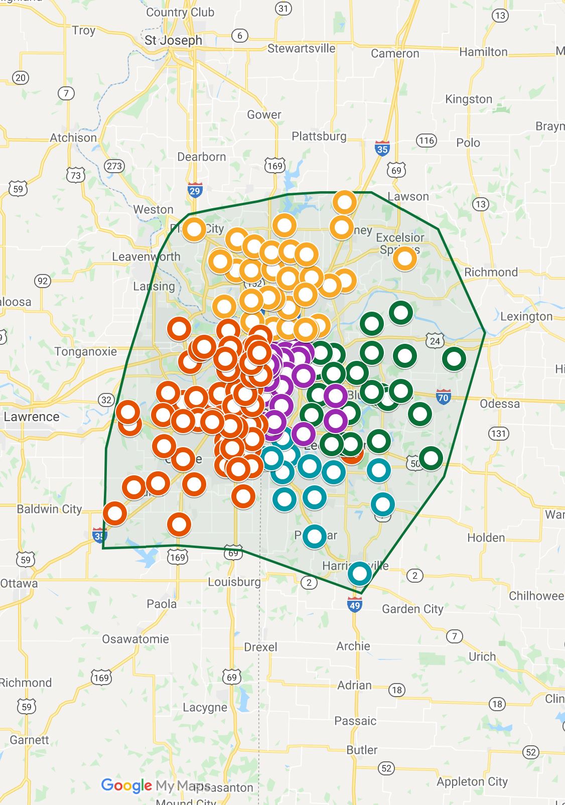 Service Areas for Kansas City Dumpster Rentals